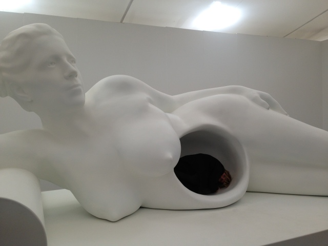 Assume the fetal position in Jennifer Rubell's "Portrait of the Artist"