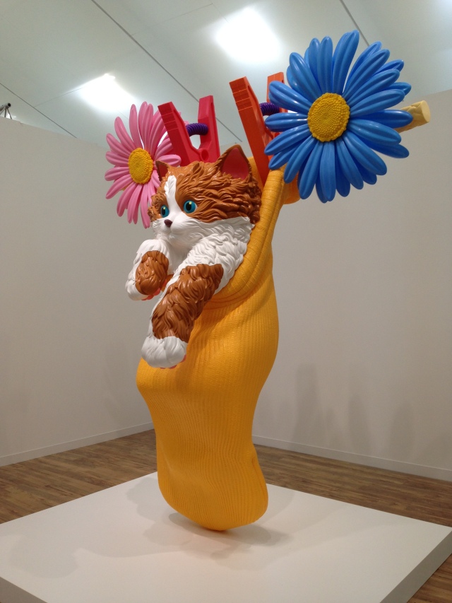 The adorable "Cat on a Clothes Line" by Jeff Koons